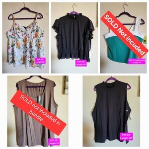 Womens Plus Size Tops Bundle Lot Of 8 2X/XXL Mainly NWT